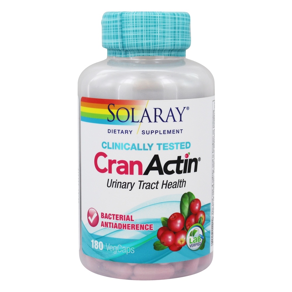 Solaray - Clinically Tested CranActin for Urinary Tract Health - 180 Vegetable Capsule(s)