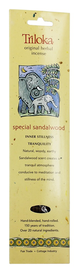 Triloka - Original Herbal Incense Special Sandalwood - 10 Stick(s)