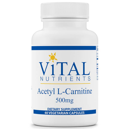 Vital Nutrients Acetyl L-Carnitine 500 Mg 60 Veg Capsules