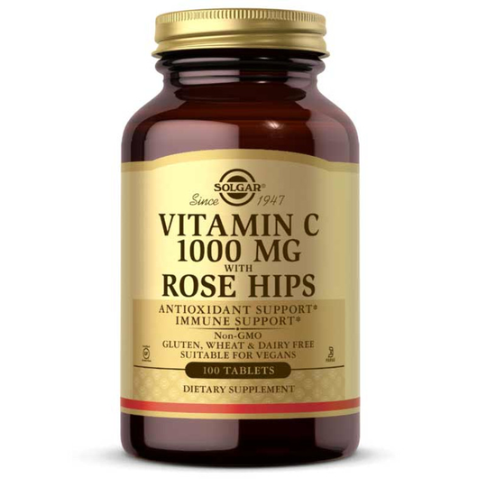 Solgar Vitamin C 1000 Mg with Rose Hips 100 Tablets