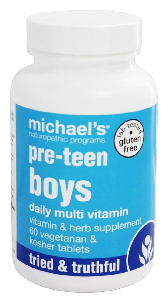 Michael's Naturopathic Programs - Pre-Teen Boys Daily Multi-Vitamin - 60 Vegetarian Tablets