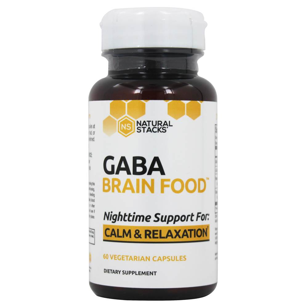 Natural Stacks - GABA Brain Food - 60 Vegetarian Capsules