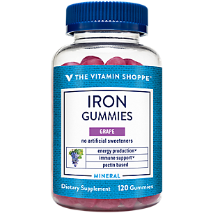Iron Gummies - Energy Production & Immune Support - Grape (120 Gummies)