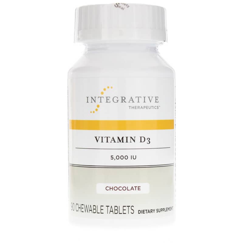 Integrative Therapeutics Vitamin D3 5000 IU Chocolate Flavor 90 Chewables