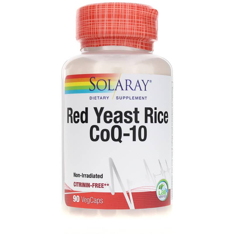 Solaray Red Yeast Rice + CoQ10 with Flush Free Niacin 90 Veg Capsules