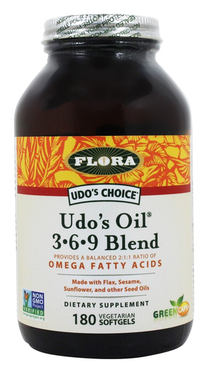 Flora - Udo's Choice Udo's Oil 3-6-9 Blend - 180 Softgels Formerly Udo's Choice Oil Blend
