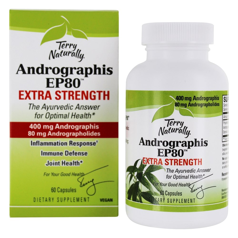 EuroPharma - Terry Naturally Andrographis EP80 Extract Strength Formula - 60 Capsules