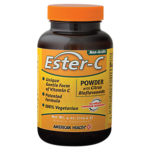 Ester-C Powder with Citrus Bioflavonoids - Non-Acidic, Gentle Form of Vitamin C (86 Servings)