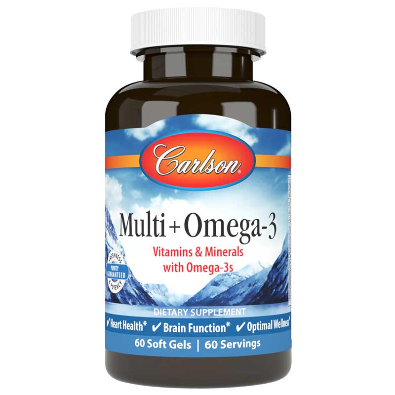 Carlson Labs Multi + Omega-3 60 Softgels