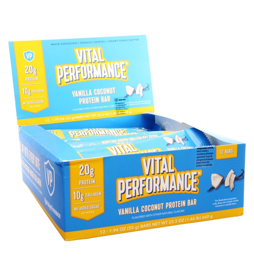 Vital Proteins - Vital Performance Protein Bars Box Vanilla Coconut - 12 Bars