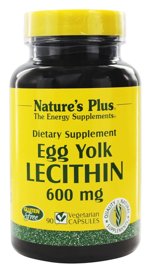 Natures Plus - Egg Yolk Lecithin 600 mg. - 90 Vegetarian Capsules