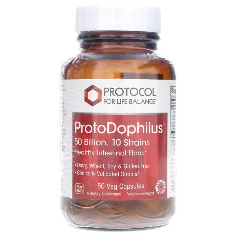 Protocol For Life Balance ProtoDophilus 50 Billion 50 Veg Capsules