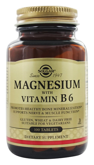 Solgar - Magnesium With Vitamin B6 - 100 Tablets