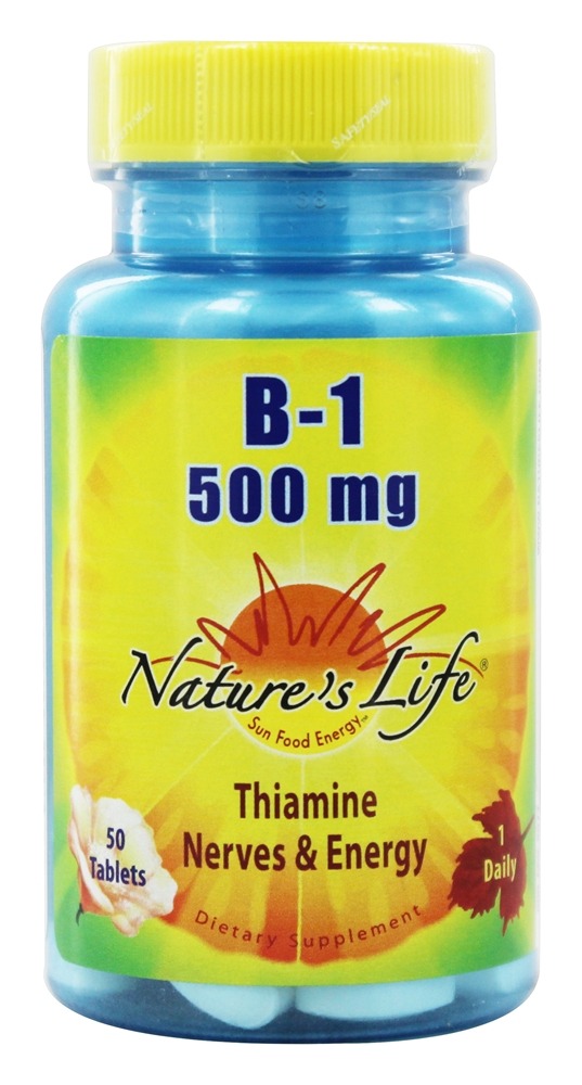 Nature's Life - Vitamin B1 500 mg. - 50 Tablets