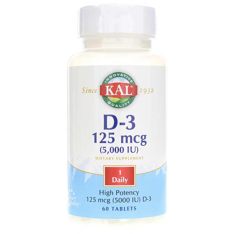 Kal D-3 125 Mcg (5000 IU) 60 Tablets