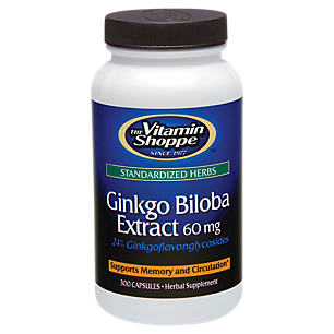 Ginkgo Biloba Extract - Memory & Circulatory Support - 60 MG (300 Capsules)