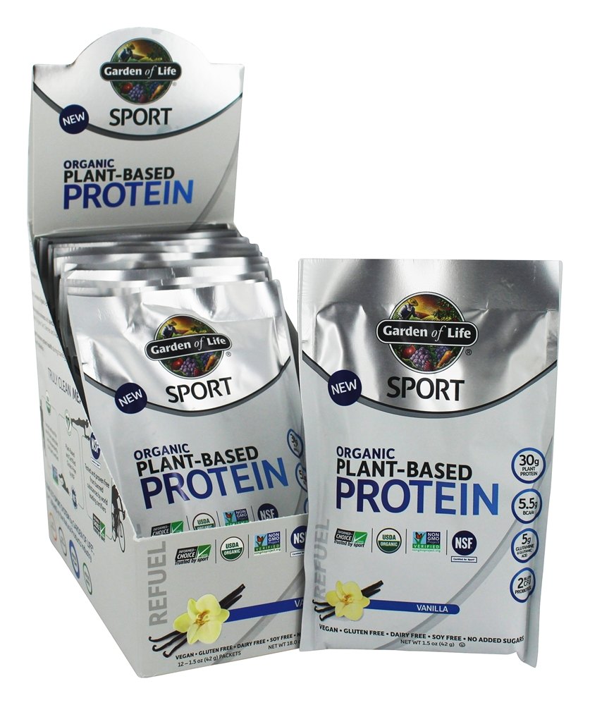 Garden of Life - Sport Organic Plant-Based Protein Vanilla - 12 Packet(s)