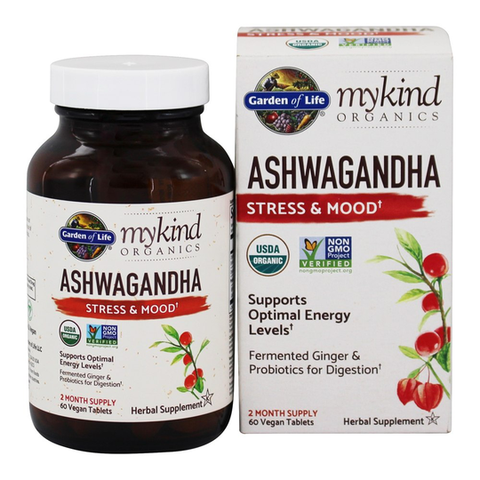 Garden of Life - mykind Organics Ashwagandha Stress & Mood Support - 60 Vegan Tablet(s)