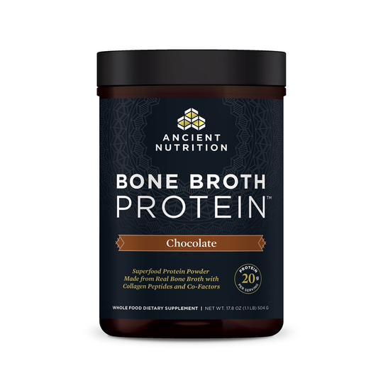 Ancient Nutrition - Bone Broth Protein Powder Chocolate - 17.8 oz.