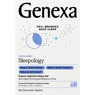 Sleepology - Organic Nighttime Homeopathic Sleep Aid - Vanilla Lavender (60 Chewable Tablets)