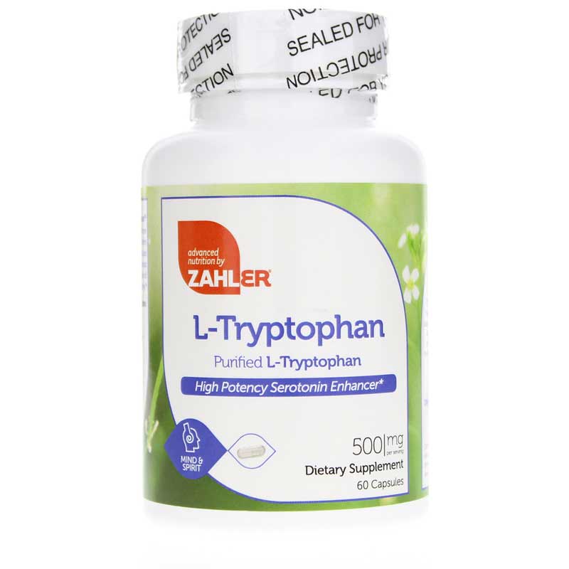 Zahler L-Tryptophan 500 Mg 60 Capsules