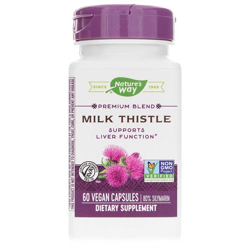 Natures Way Milk Thistle Standardized 60 Veg Capsules