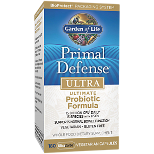 Ultra Primal Defense - Ultimate Probiotic Formula - 15 Billion CFUs (180 Vegetarian Capsules)