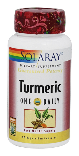 Solaray - Turmeric One Daily - 60 Vegetarian Capsules