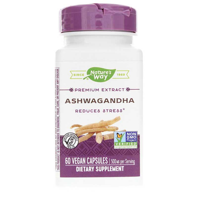 Natures Way Ashwagandha Standardized 60 Veg Capsules