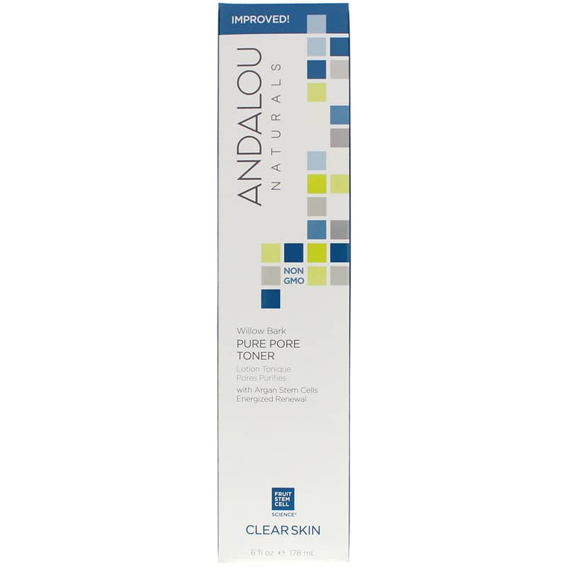 Andalou Naturals Willow Bark Pure Pore Toner, Clear Skin Formula 6 Oz