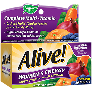 Alive! Once Daily Women's Energy Multivitamin - High Potency (50 Tablets)