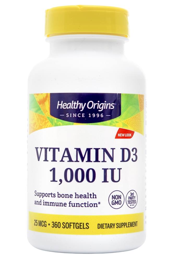Healthy Origins - Vitamin D3 1000 IU - 360 Softgels