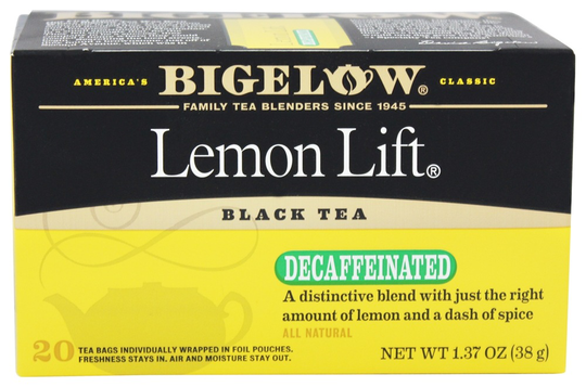 Bigelow Tea - Black Tea Decaffeinated Lemon Lift - 20 Tea Bags
