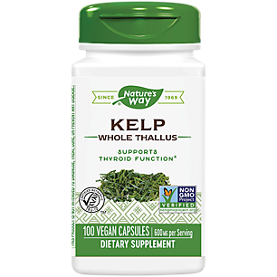 Kelp Whole Thallus - Supports Thyroid Function - 600 MG (100 Vegan Capsules)