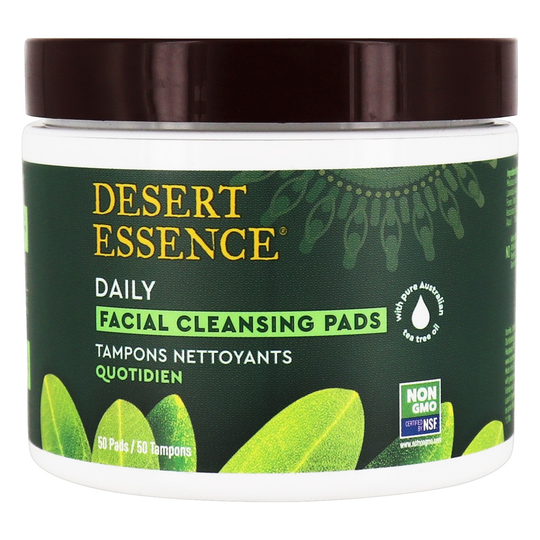 Desert Essence - Natural Facial Cleansing Pads with Tea Tree Oil - 50 Pad(s)