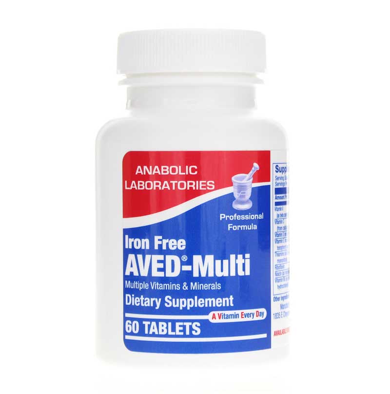 Anabolic Laboratories AVED-Multi Tab Iron Free 60 Tablets