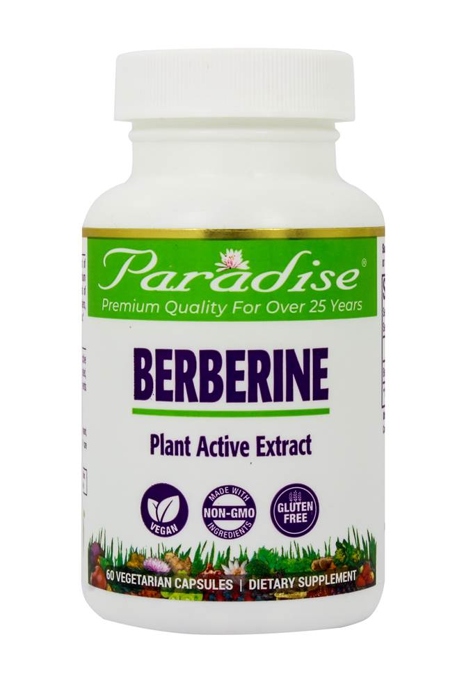 Paradise Herbs - Berberine Plant Active Extract - 60 Vegetarian Capsules