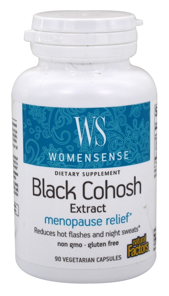 Natural Factors - WomenSense Black Cohosh Extract Menopausal Relief 40 mg. - 90 Vegetarian Capsules