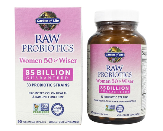 Garden of Life - RAW Probiotics Women 50 & Wiser 85 Billion CFU - 90 Vegetarian Capsules