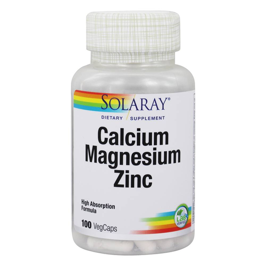 Solaray - Calcium Magnesium Zinc - 100 Vegetable Capsule(s)