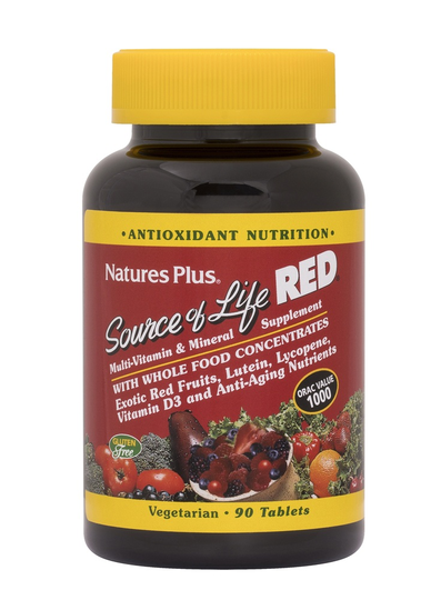 Natures Plus - Source of Life Red Multi-Vitamin & Mineral Supplement - 90 Tablets