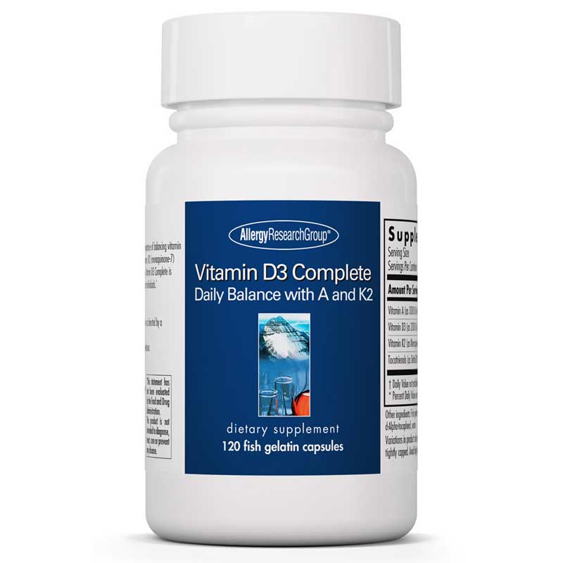 Allergy Research Group Vitamin D3 Complete Daily Balance 120 Gel Capsules