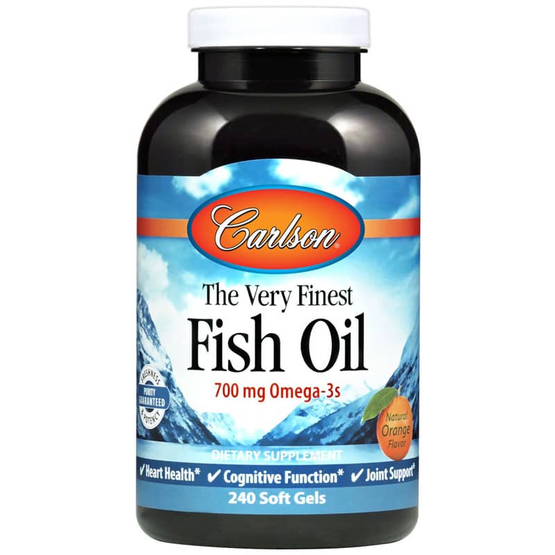 Carlson Labs The Very Finest Fish Oil Softgel 700 Mg Omega-3s Orange 240 Softgels