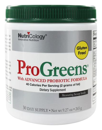 Nutricology - ProGreens Powder with Advanced Probiotic Formula - 9.27 oz.