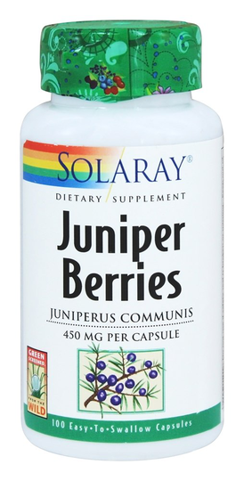 Solaray - Juniper Berries 450 mg. - 100 Capsules