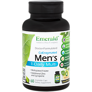 CoEnzymated Men's Daily Multivitamin with Folate, Zinc & Lycopene (60 Vegetable Capsules)