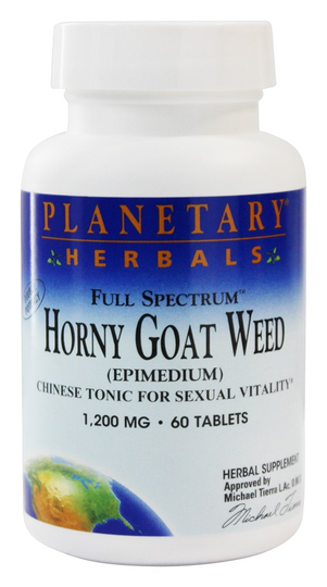 Planetary Herbals - Horny Goat Weed Full Spectrum Double Potency 1200 mg. - 60 Tablets