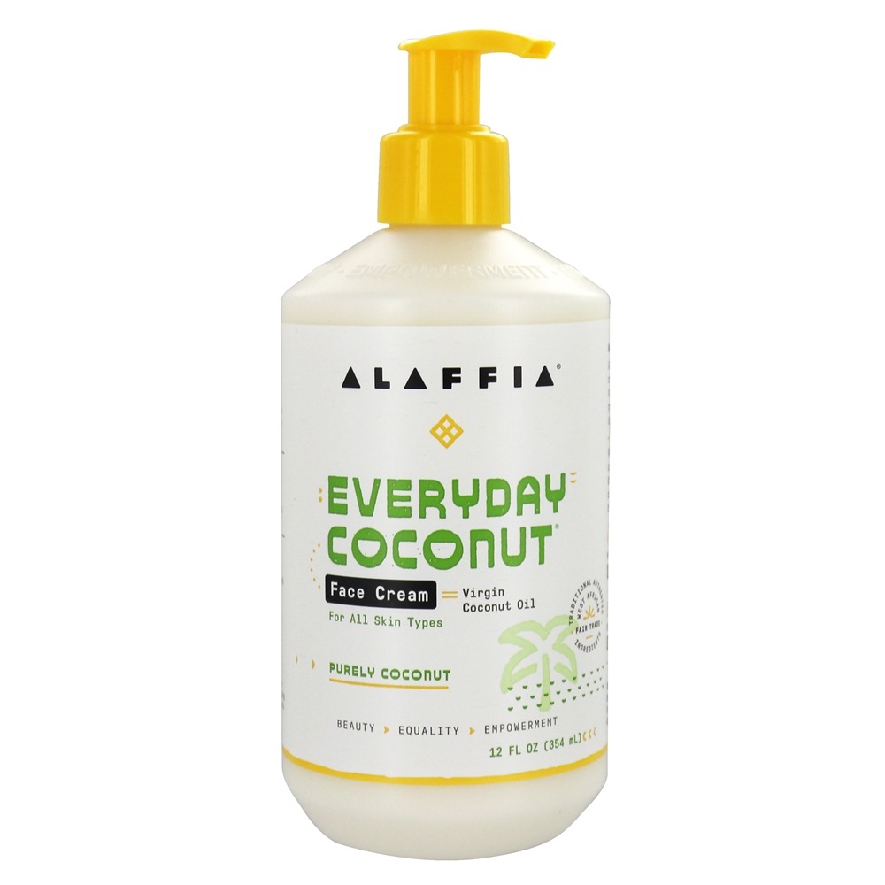 Alaffia - Everyday Coconut Face Cream with Virgin Cconut Oil Purely Coconut Scent - 12 fl. oz.