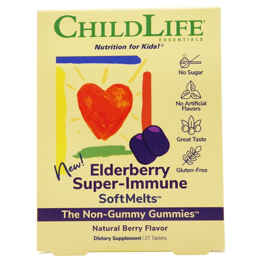 Child Life Essentials - Elderberry Super-Immune SoftMelts Natural Berry Flavor - 27 Tablets