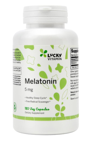 LuckyVitamin - Melatonin 5 mg. - 180 Veg Capsules